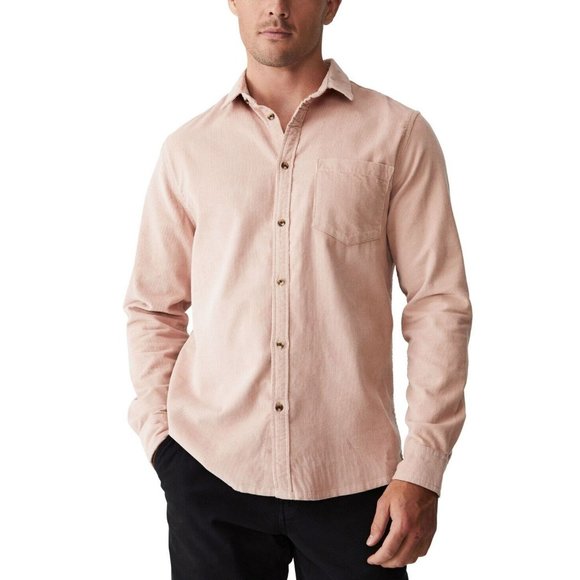 Cotton On Other - COTTON ON Men's Pink Haze Camden Long Sleeve Ribbed Shirt Size Large NWT W607AFA